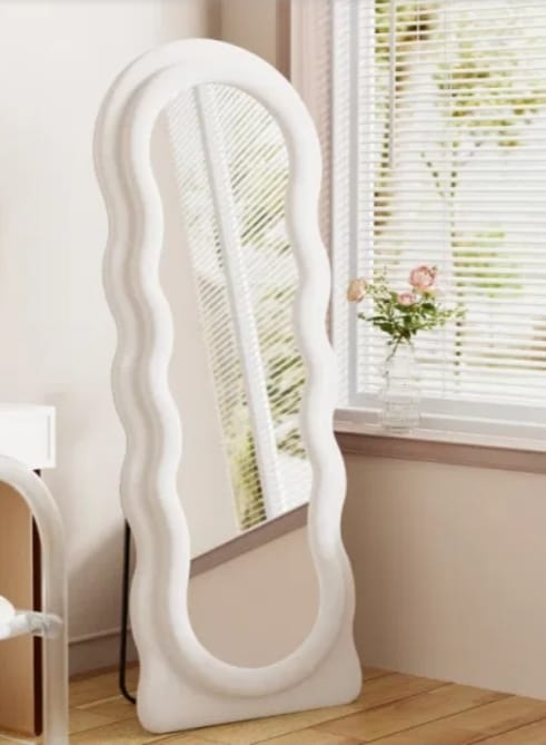 NNEDSZ Cloud Wavy Velvet Free Standing / Wall Mirror