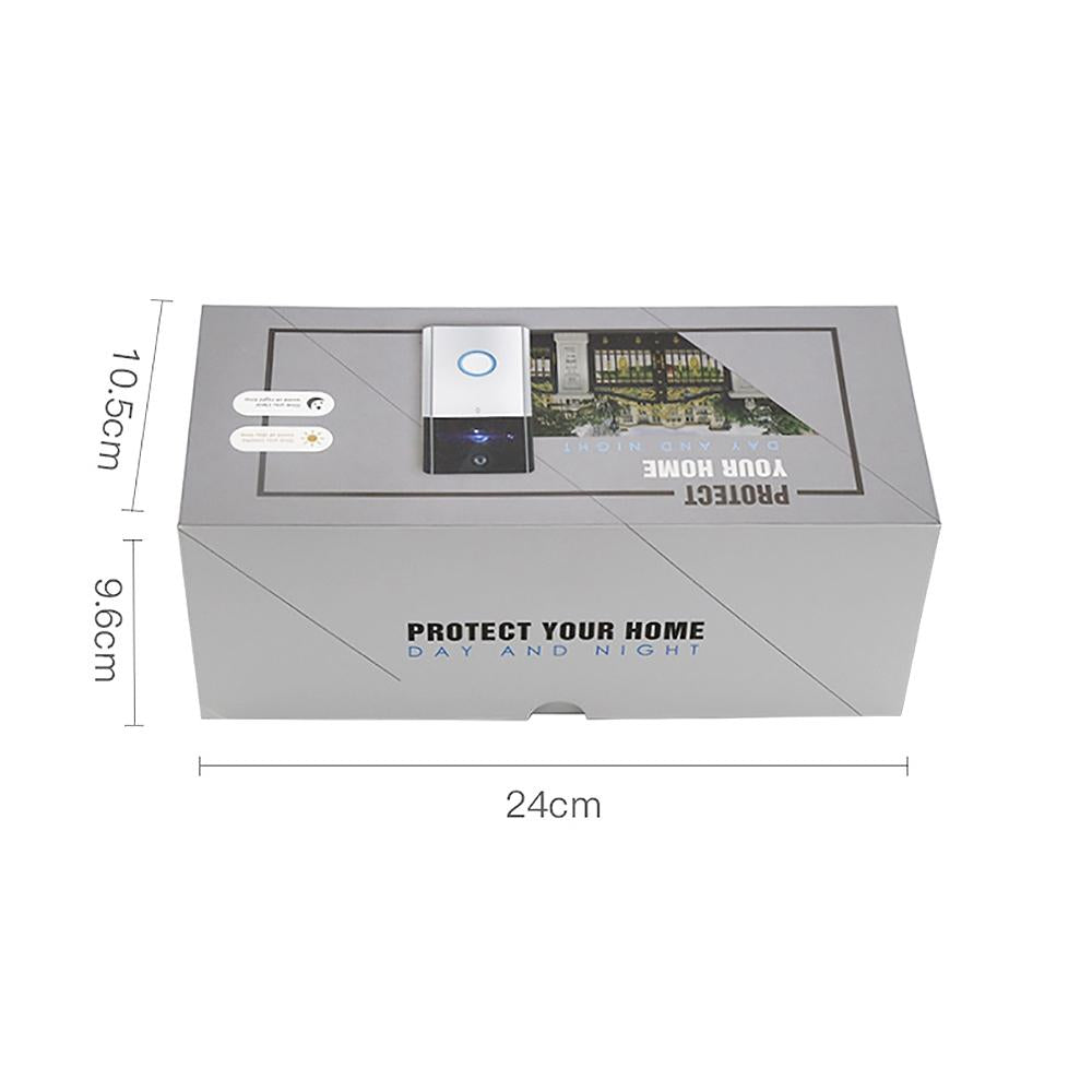 NNEDSZ Smart Wifi Video Doorbell With Night Vision & Motion Detection - Black